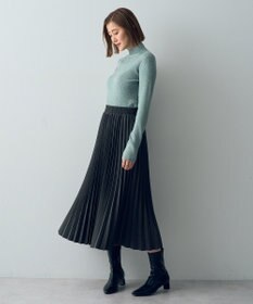 YECCA VECCA ピーチ起毛プリーツスカート