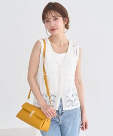 earth music&ecology 軽量フラップ三層ショルダーバッグ