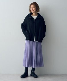 YECCA VECCA ピーチ起毛プリーツスカート