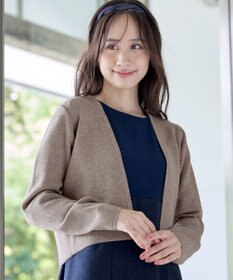 Tiaclasse L 【新色追加・洗える】ストレートショートニットボレロ