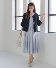 Tiaclasse L 【洗える】パールボタンシアーブルゾン