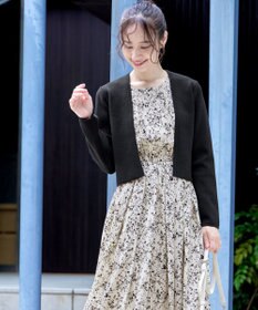 Tiaclasse L 【新色追加・洗える】ストレートショートニットボレロ