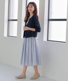 Tiaclasse L 【洗える】パールボタンシアーブルゾン