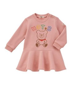 MIKI HOUSE HOT BISCUITS 【80-110cm】【NEW Color Series】裏毛パイル素材 フレアワンピース