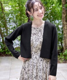 Tiaclasse L 【新色追加・洗える】ストレートショートニットボレロ