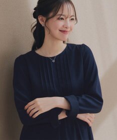 Tiaclasse 【洗える】ピンタックチュニックブラウス