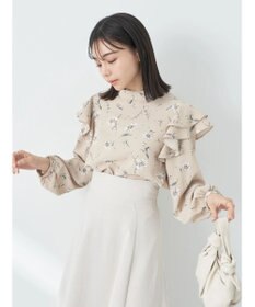 earth music&ecology フリルスリーブブラウス