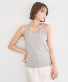 earth music&ecology エッジチュールラメテレコタンクトップ