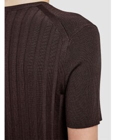 JOSEPH 【洗える】サティニーリブ　ショートスリーブニット