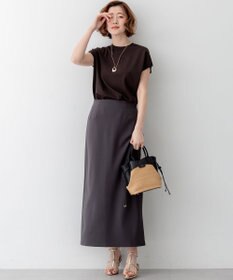 23区 L 【先行予約】レーヨンポリエステルストレッチ フレンチスリーブ ニット