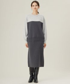 自由区 【カタログ掲載・セットアップ対応・洗える】スムージーブロッキング ニット