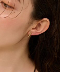 Phoebe 〈金属アレルギー対応〉デュオバービジューイヤリング　ゴールド/ニッケルフリー