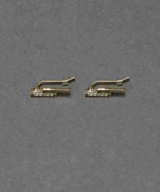 Phoebe 〈金属アレルギー対応〉デュオバービジューイヤリング　ゴールド/ニッケルフリー