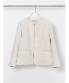 Green Parks ｅｆ－ｄｅ　ツィード風ノーカラージャケット