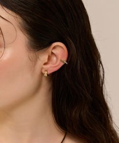 Phoebe 〈金属アレルギー対応〉デュオバービジューイヤリング　ゴールド/ニッケルフリー