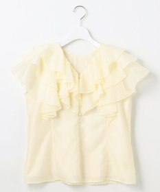 Feroux 【洗える】エアリーフリル ブラウス