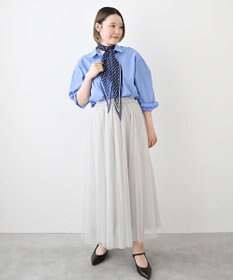 Marca ＜洗えるシルク＞ドット 菱形スカーフ Marcaオリジナル ウォッシャブルシルクローン