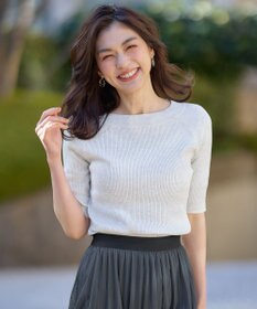 ANY ラメリブニット