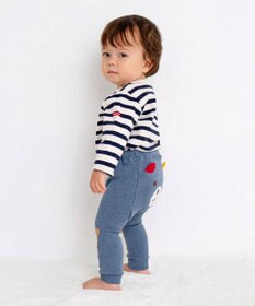 MIKI HOUSE HOT BISCUITS 【70-100cm】 顔ドン のびのび ベビースパッツ