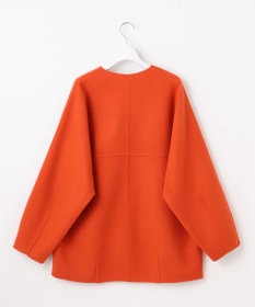 自由区 S 【SHIHOさん着用】ウールリバーノーカラー コート