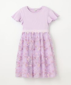 ANY KIDS 刺繍 チュール ワンピース