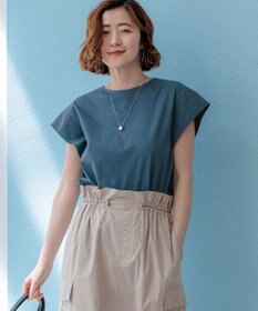 23区 【先行予約】スムースデザイン タフタスリーブ カットソー