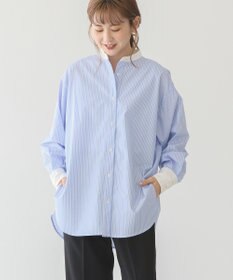 AMERICAN HOLIC イージーケアバンドカラーロングシャツ