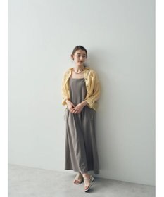 YECCA VECCA 【2点SET】シアーシャツ×Aラインキャミワンピース