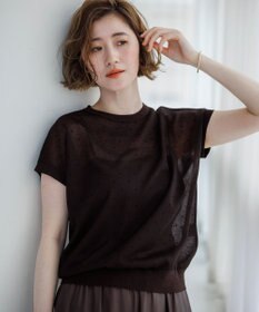 23区 L 【先行予約/WEB&一部店舗限定カラーあり】シアードット フレンチスリーブ ニット