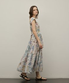 GRACE CONTINENTAL ボタニカルサラサプリントワンピース