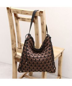 UNBILLION カシュカシュ cachecache / 配色編みワンハンドルトート カゴバッグ