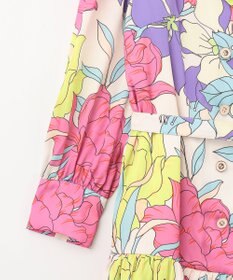 GRACE CONTINENTAL フラワープリントテーラーワンピース