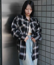 WEGO チェックBIGネルシャツ