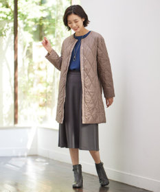 J.PRESS LADIES S 【洗える】高密度タフタ キルティング ロング コート