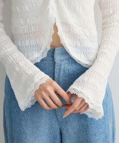 Green Parks シャーリングオフショルプルオーバー