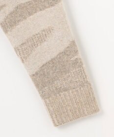 JOSEPH ABBOUD MOUNTAIN 【イタリア糸使用/軽量】ブークレーカモフラージュ  ニット ブルゾン