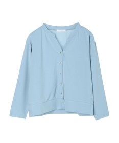 Green Parks カットジョーゼットドットボタンカーディガン