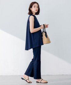 組曲 【洗える】ブラウスライクジャージーノースリーブ カットソー