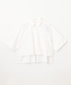 NAVE 【ReNAVE・セットアップ可/洗える/接触冷感/UVケア】コットンポリブロード クロップドシャツ