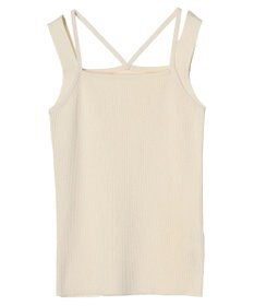 earth music&ecology レイヤードニットタンクトップ