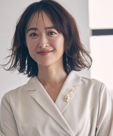 ANY SIS メタルラインパール調 ブローチ