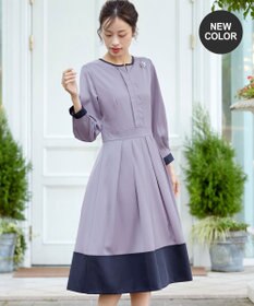 Tiaclasse L 【セレモニー・XSサイズ(5号)追加・新色追加・洗える】キーネックフレアワンピース