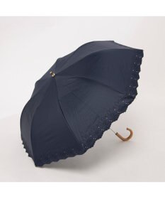 UNBILLION カシュネ cachenez / PUフラワーボーラー刺繍トップレス2段折りたたみ傘