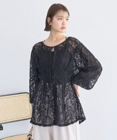 earth music&ecology レースフラワーブラウス