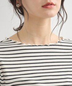 earth music&ecology リブメローショートスリーブプルオーバー