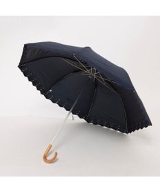 UNBILLION カシュネ cachenez / PUフラワーボーラー刺繍トップレス2段折りたたみ傘