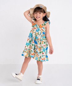 MIKI HOUSE HOT BISCUITS 【48-54cm】 麦わら風 リボン付きハット