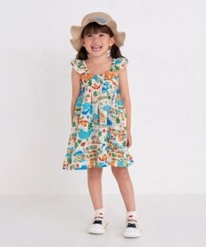 MIKI HOUSE HOT BISCUITS 【48-54cm】 麦わら風 リボン付きハット