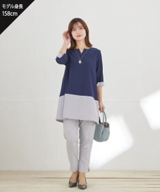 Tiaclasse 麻調テーパードパンツ