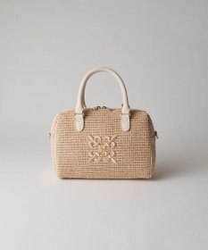 russet ナイロンラフィアミニボストンバッグ(CE-1715)